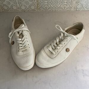 Faguo Men's White Leather Tennis Shoes Sneakers sz 6